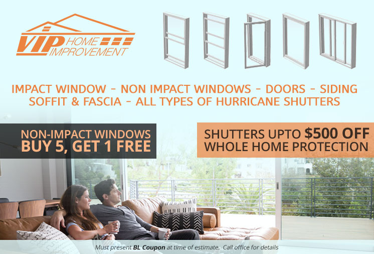 Non-Impact Window Buy 5, Get 1 Free & Shutters Upto $500 Off